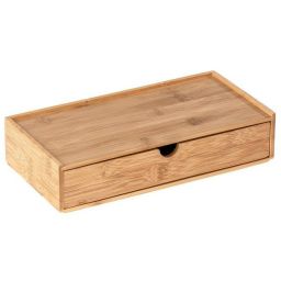 Wenko Terra pojemnik łazienkowy z szufladką stojący brązowy 23921100