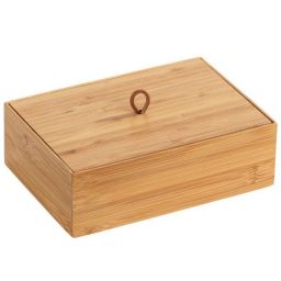 Wenko Terra pojemnik łazienkowy z pokrywką stojący brązowy 23924800