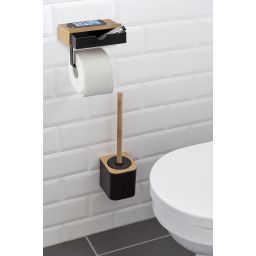Wenko Bambusa uchwyt na papier toaletowy czarny-drewno 24754100