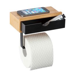 Wenko Bambusa uchwyt na papier toaletowy czarny-drewno 24754100
