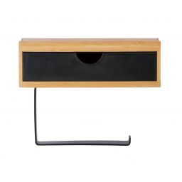Wenko Bambusa uchwyt na papier toaletowy czarny-drewno 24754100
