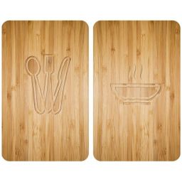 Wenko Universal płyta kuchenna wielofunkcyjna szklana 2 szt brązowy 2521497100