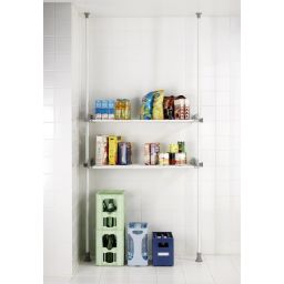 Wenko Herkules regał wielofunkcyjny 2-poziomowy teleskopowy biały 50612100