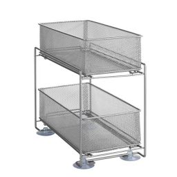 Wenko połka kuchenna 2-poziomowa na przyssawki stojąca srebrny 53140800