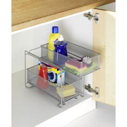 Wenko połka kuchenna 2-poziomowa na przyssawki stojąca srebrny 53140800