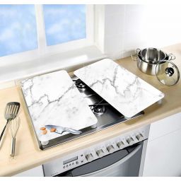 Wenko Universal płyta kuchenna wielofunkcyjna szklana 2 szt szary 53895100