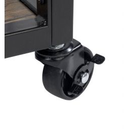 Wenko Rustico regał kuchenny z kółkami brązowy/czarny 54125100