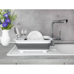 Wenko suszarka do naczyń składana szary/biały 54780100