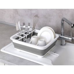 Wenko suszarka do naczyń składana szary/biały 54780100