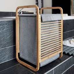 Wenko Bahari kosz na pranie szary/brązowy 62210100