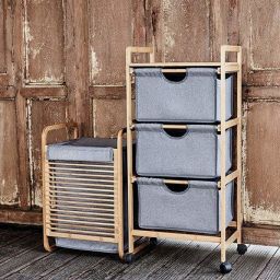 Wenko Bahari regał łazienkowy stojący brązowy/szary 62213100