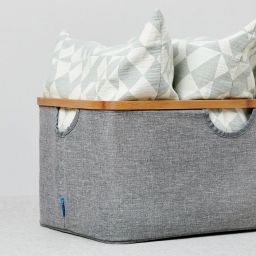 Wenko Bahari koszyk łazienkowy składany z uchwytami szary 62220100