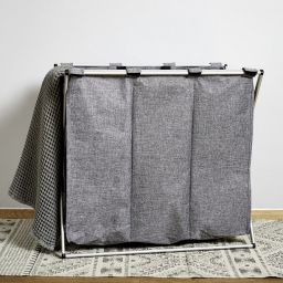 Wenko Trio kosz na pranie 130 l składany szary 62152100