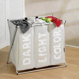Wenko Trio kosz na pranie 130 l składany beżowy 3440113100