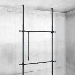 Wenko Herkules stelaż do wieszania ubrań 2-poziomowy czarny 50630100