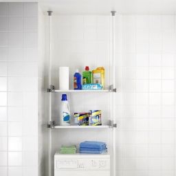 Wenko Herkules regał wielofunkcyjny 2-poziomowy teleskopowy biały 50612100