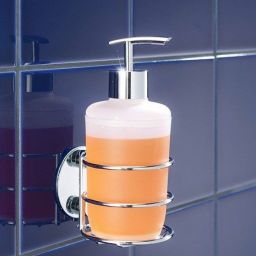 Wenko Turbo-Loc rund Stahl dozownik do mydła 250 ml ścienny srebrny 18777100