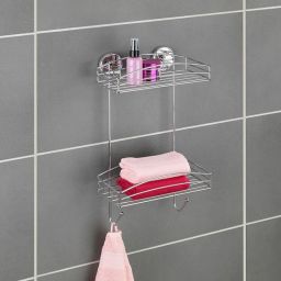 Wenko Vacuum półka łazienkowa 26 cm podwójna srebrny 20886100