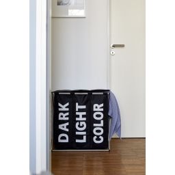 Wenko Trio kosz na pranie 118 l składany czarny 62090100