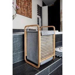 Wenko Bahari kosz na pranie szary/brązowy 62210100