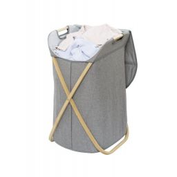 Wenko Bahari kosz na pranie składany szary/brązowy 62211100