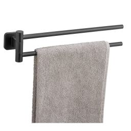 Wenko Turbo-Loc Porto Black drążek na ręcznik czarny 26398100