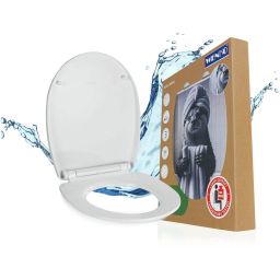 Wenko Relief deska sedesowa wolnoopadająca biała/czarna 26505100