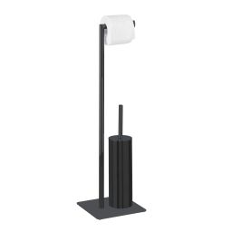 Wenko Recco stojak na papier toaletowy ze szczotką WC czarny 71556800