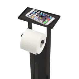 Wenko Debar stojak na papier toaletowy ze szczotką WC czarny 71558800