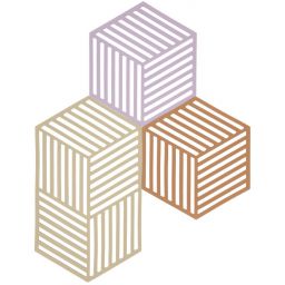 Zone Denmark Hexagon podstawki kuchenne Lupin/Sand/Terracotta 32701