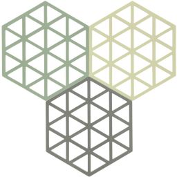 Zone Denmark Triangles podstawki kuchenne Rosema/Matc/Taupe 32708