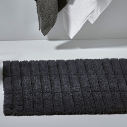 Zone Denmark Tiles dywanik łazienkowy 80x50 cm prostokątny czarny 331847