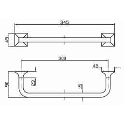 Zucchetti Bellagio wieszak na ręcznik nikiel ZAC520.C8