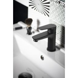 Aqualine Lotta bateria umywalkowa stojąca czarny mat LT602B