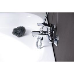 Aqualine Lotta bateria wannowo-prysznicowa ścienna chrom LT610