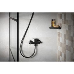 Aqualine Lotta bateria prysznicowa ścienna czarny mat LT611B
