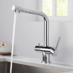 Blue Water Crystal bateria kuchenna stojąca z podłączeniem do filtra wody chrom