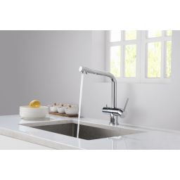 Blue Water Crystal bateria kuchenna stojąca z podłączeniem do filtra wody chrom