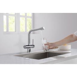 Blue Water Crystal bateria kuchenna stojąca z podłączeniem do filtra wody chrom