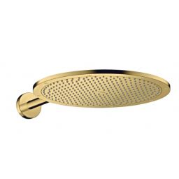 Axor ShowerSolutions deszczownica 35 cm okrągła z ramieniem ściennym złoty optyczny polerowany 26034990