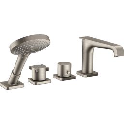 Axor Citterio E bateria wannowo-prysznicowa 4-otworowa stal szlachetna optyczna 36411800