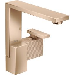 Axor Edge bateria umywalkowa stojąca szlif diamentowy EcoSmart czerwony złoty polerowany 46021300