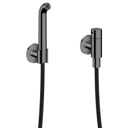 Axor One zestaw słuchawki bidetowej podtynkowy czarny chrom polerowany 48655330