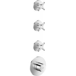 Axor One moduł termostatyczny do 3 odbiorników z uchwytami krzyżowymi chrom 48713000