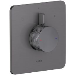 Axor Citterio C bateria wannowo-prysznicowa podtynkowa czarny chrom szczotkowany 49451340