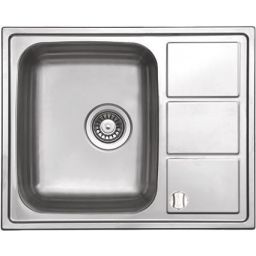 Berg Rill zlewozmywak stalowy 61.5x50 cm wpuszczany stal szczotkowana LTL615.500GT8