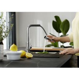 Blanco Mila-S bateria kuchenna stojąca z wyciąganą wylewką chrom 519810