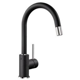 Blanco Mida-S bateria kuchenna stojąca z wyciąganą wylewką Silgranit antracyt/chrom 521455