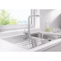 Blanco Laressa-F bateria kuchenna stojąca podokienna chrom 521546