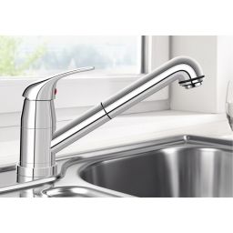 Blanco Daras-S-F bateria kuchenna stojąca podokienna z wyciąganą wylewką chrom 521752